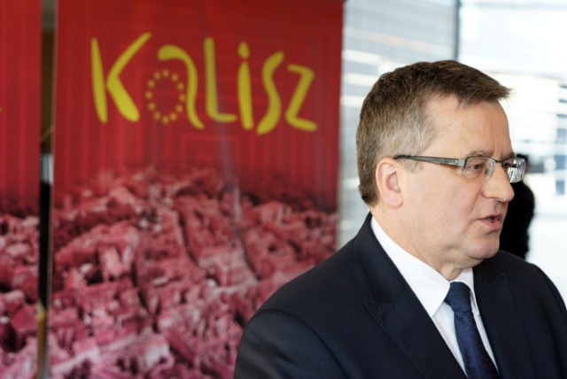 Prezydent Bronisław Komorowski podczas wizyty w Kaliszu