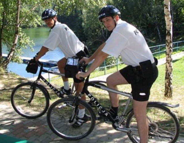 Patrole rowerowe w Dąbrowie Górniczej.