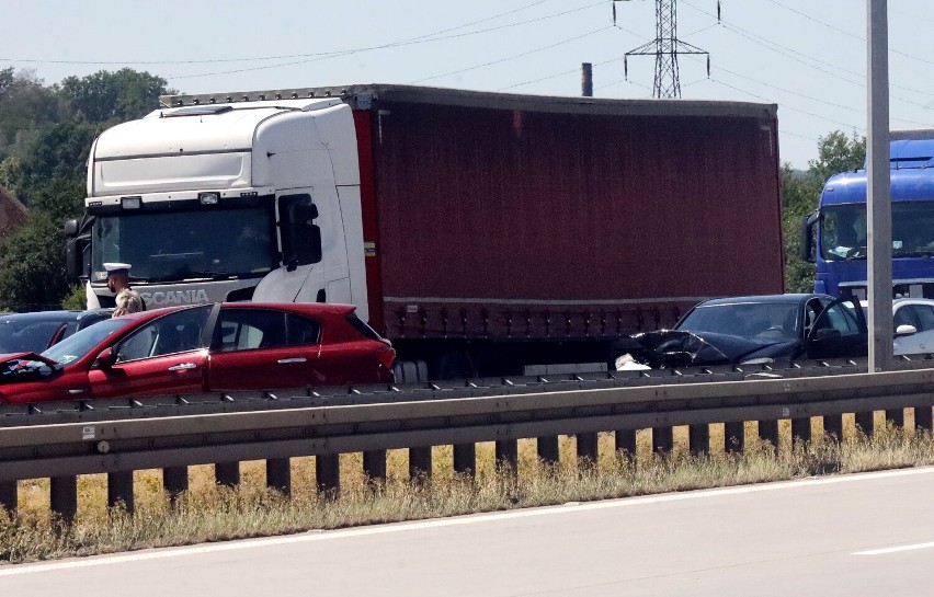 Dwa wypadki na Autostradzie A4 na wysokości Legnicy, zobaczcie zdjęcia