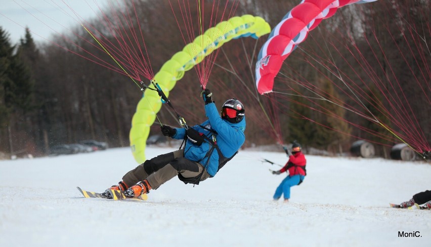 Zimą w Bieszczadach można uprawiać nietypowe sporty ekstremalne [ZDJĘCIA]