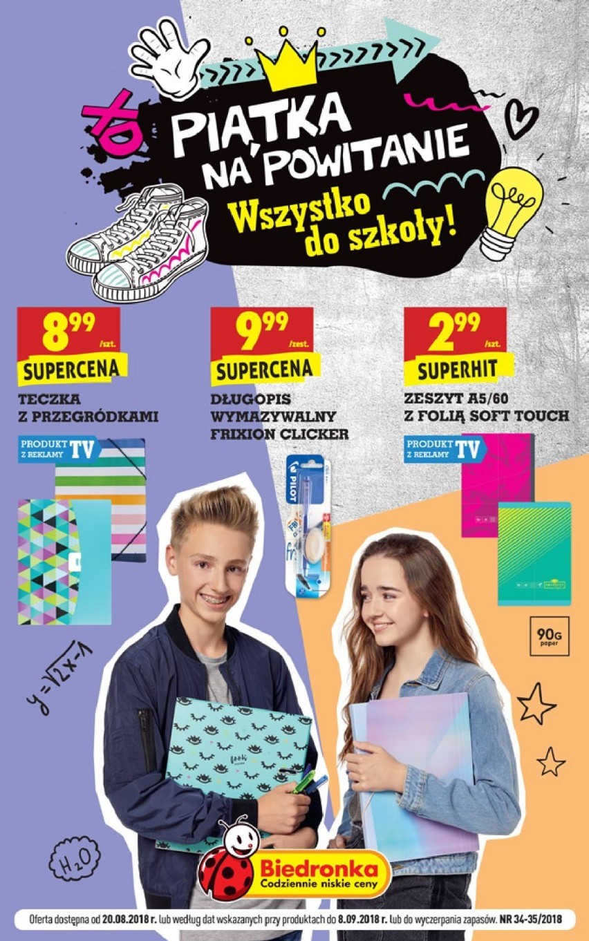 BIEDRONKA GAZETKA - Wyprawka szkolna 2018