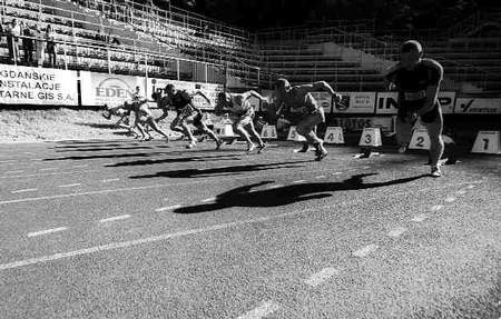 Sprint mężczyzn był poza rzutem oszczepem najciekawszą konkurencją memoriału.
Fot. Przemysław Świderski