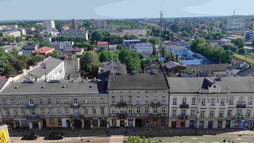 Piotrków, widok z tarasu wieży ciśnień