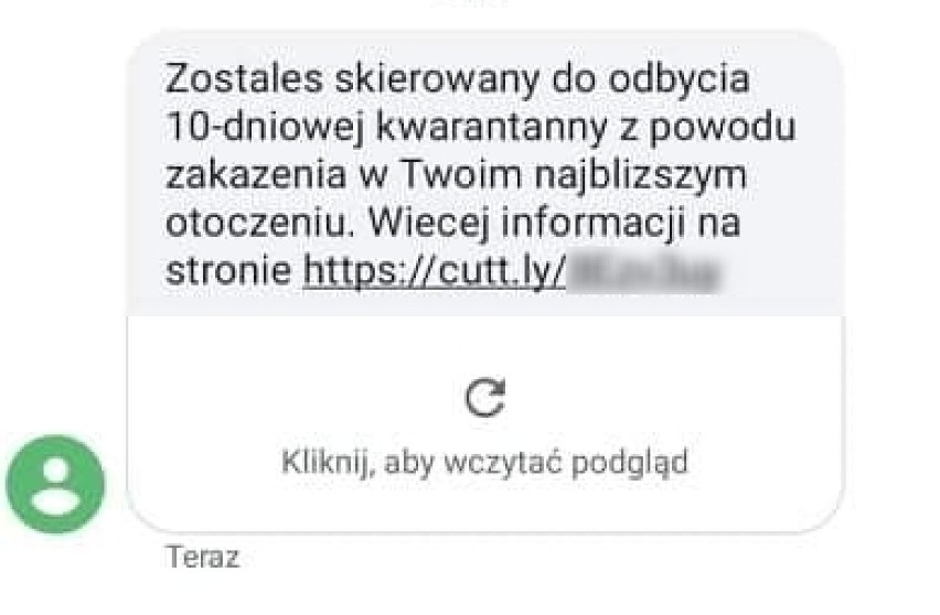 Dostałeś SMS o nałożeniu kwarantanny? To oszustwo! Policjanci ostrzegają przed próbą wyłudzenia danych