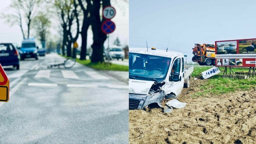 Potrącenie rowerzysty w Słupsku i zderzenie pojazdów w...