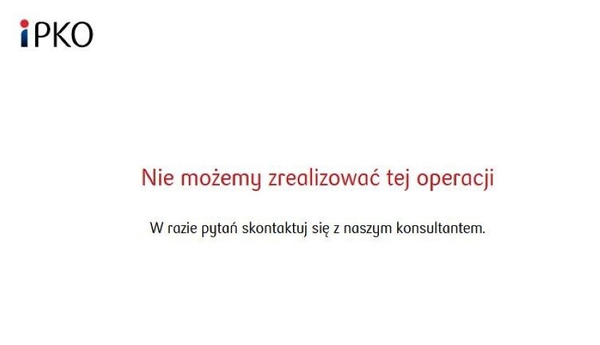 Awaria PKO BP dzisiaj. Nie działa iPKO. Jaka jest przyczyna i kiedy usuną awarię banku? PKO BP przeprasza