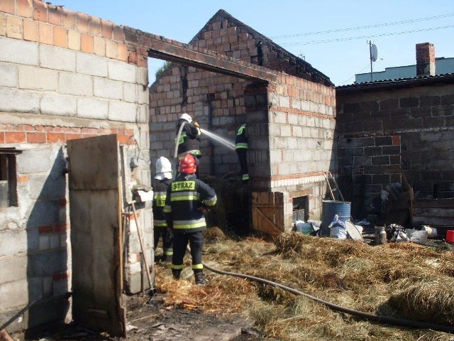 Pożar stodoły w Grabienicach