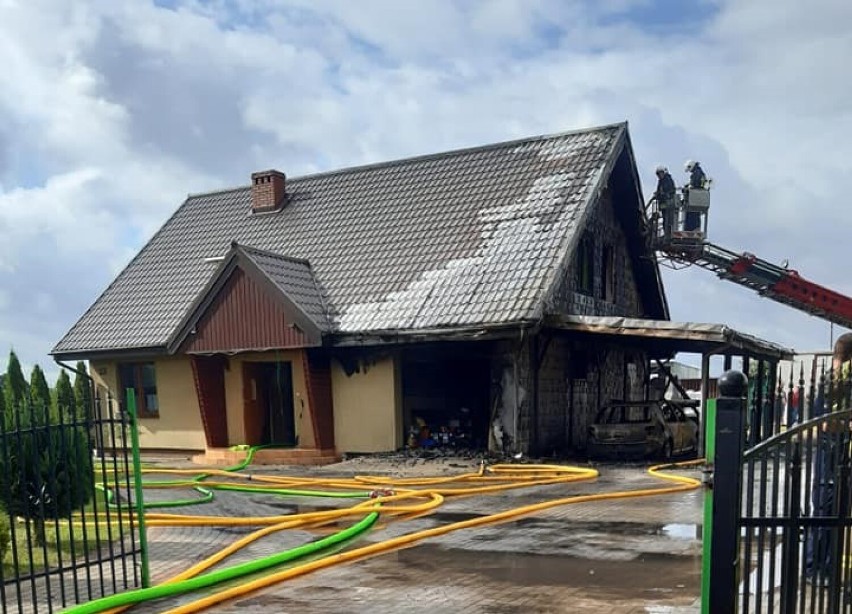 Pożar w Karlikowie - 15 sierpnia 2021