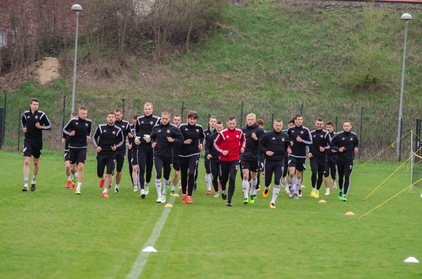 Śląsk Wrocław. Trening przed meczem z Koroną Kielce