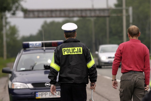 Policja Dąbrowa Górnicza - patrol Wydziału Ruchu Drogowego