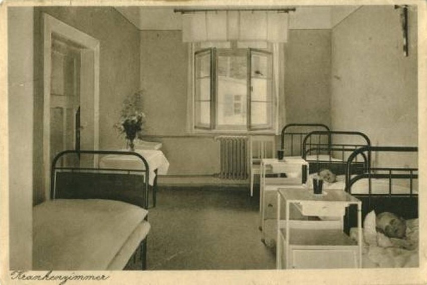 Sanatorium w Suchym Borze w latach 30. Na zdjęciu: pokój dla...