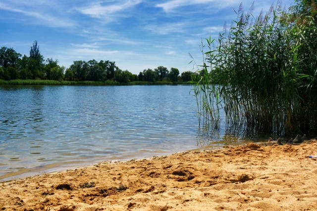 Kąpielisko w Jezierzanach - złoty piasek, czysta woda, dużo zieleni. Idealnie!