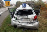 Wypadek na DK 81 w Żorach. Na "wiślance" ciężarówka wjechała w auto nauki jazdy!