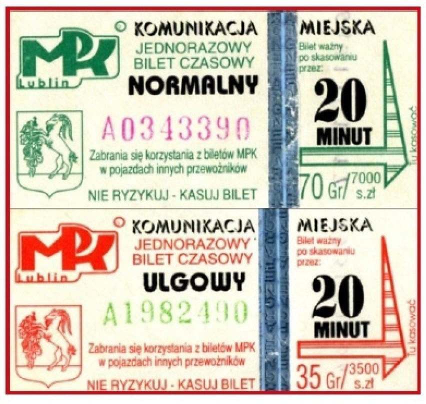 Sentymentalna podróż z ZTM Lublin. Zobacz archiwalne bilety (ZDJĘCIA)