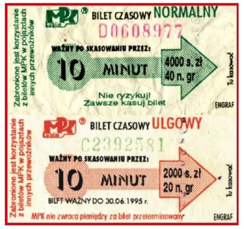 Sentymentalna podróż z ZTM Lublin. Zobacz archiwalne bilety (ZDJĘCIA)