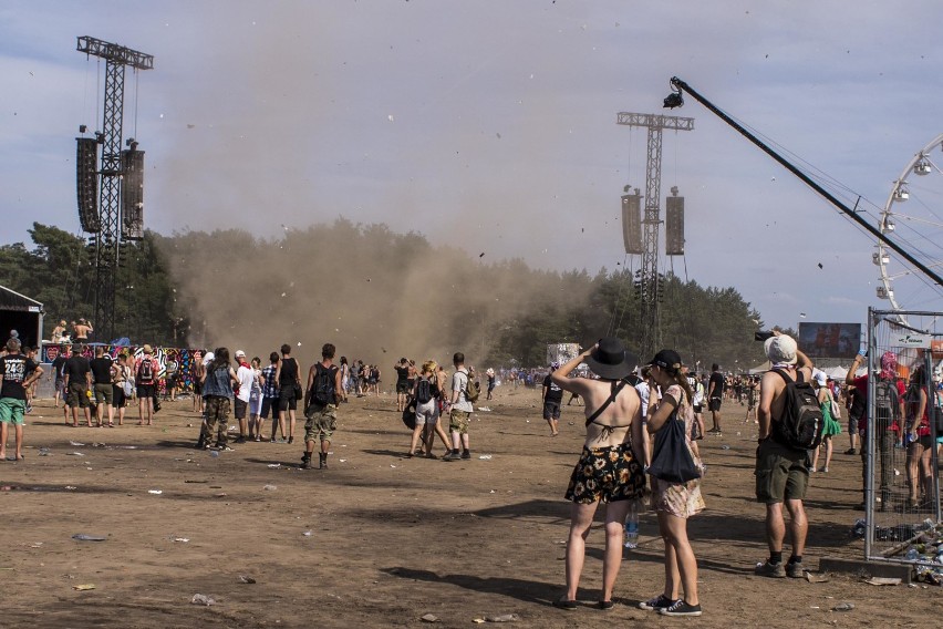 Tornado na Pol'and'Rock Festival 2018. Uważajcie na "trąby...