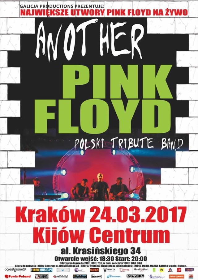 PIĄTEK, 24 MARCA 2017, 20:00
Kijów.Centrum, al. Krasińskiego 34, Kraków

Another powraca do rodzimego Krakowa. Największe z dotychczasowych show jakie zespół produkował. Najlepiej brzmiąca akustycznie sala w Krakowie. Niepowtarzalny klimat i największe emocje.

Bilety przedsprzedaż 90zł, 80zł, 70zł, w dniu koncertu 100zł, 90zł, 80zł