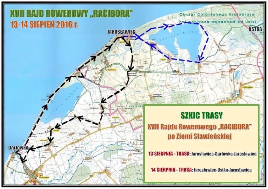 Gm. Postomino: XVII Ogólnopolski Rajd Rowerowy "Racibora" [PROGRAM, termin, mapa tras]