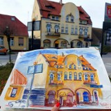 Zajęcia urban sketchers w Rogoźnie. Architektura Rogoźna uwieczniona na kartach szkicowników