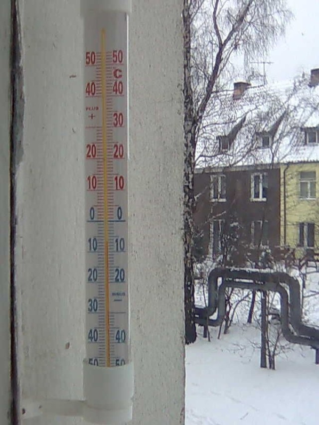 Termometr pokazuje -8, tylko pod uwagę trzeba wziąć fakt, że ja mieszkam na piętrze i jestem za wiatrem.