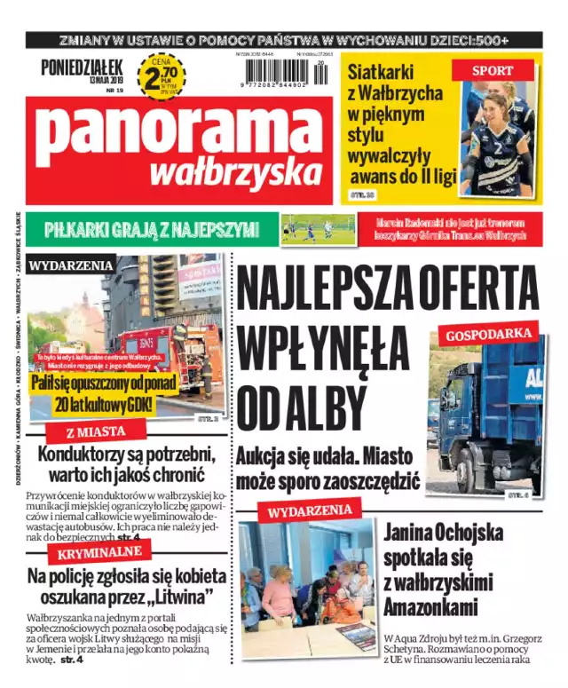 Panorama Wałbrzyska wydanie z 13 maja 2019 r.