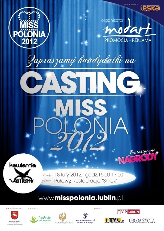 Przyjdź na casting do Miss Polonia 2012