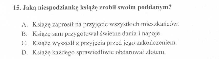 Sprawdzian trzeciokalsisty - arkusze polski