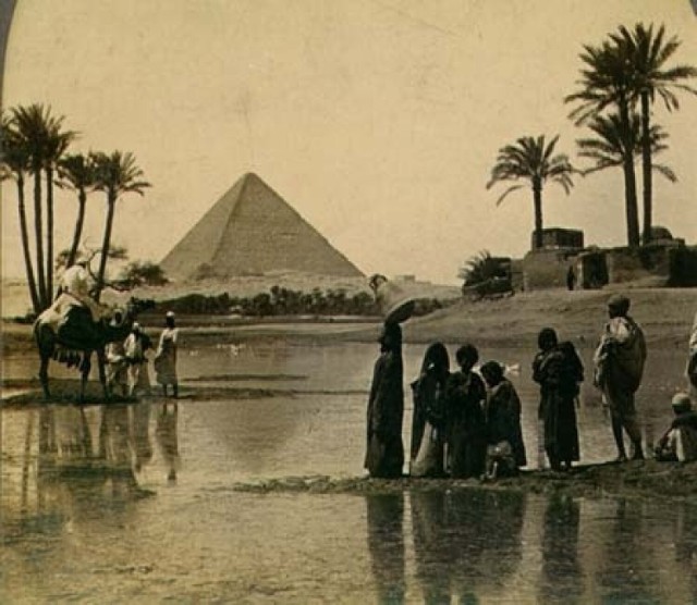 Wielka Piramida w Gizie, zdjęcie z XIX wieku.
