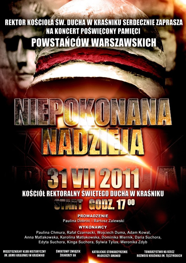 Plakat promujący koncert.