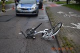 Wypadek Tarnów. Pijany kierowca mercedesa wjechał w rowerzystkę na ul. Klikowskiej w Tarnowie. Kobieta jest w stanie ciężkim