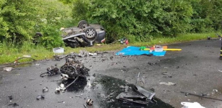 Wypadek w Komorowie koło Ostrzeszowa