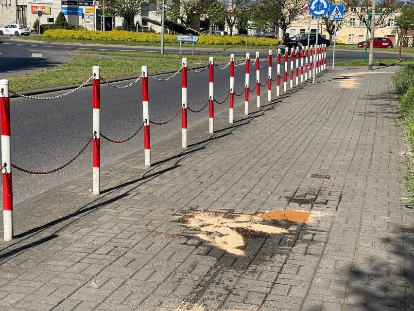 Plama oleju ciągnęła się przez ok. 100 metrów