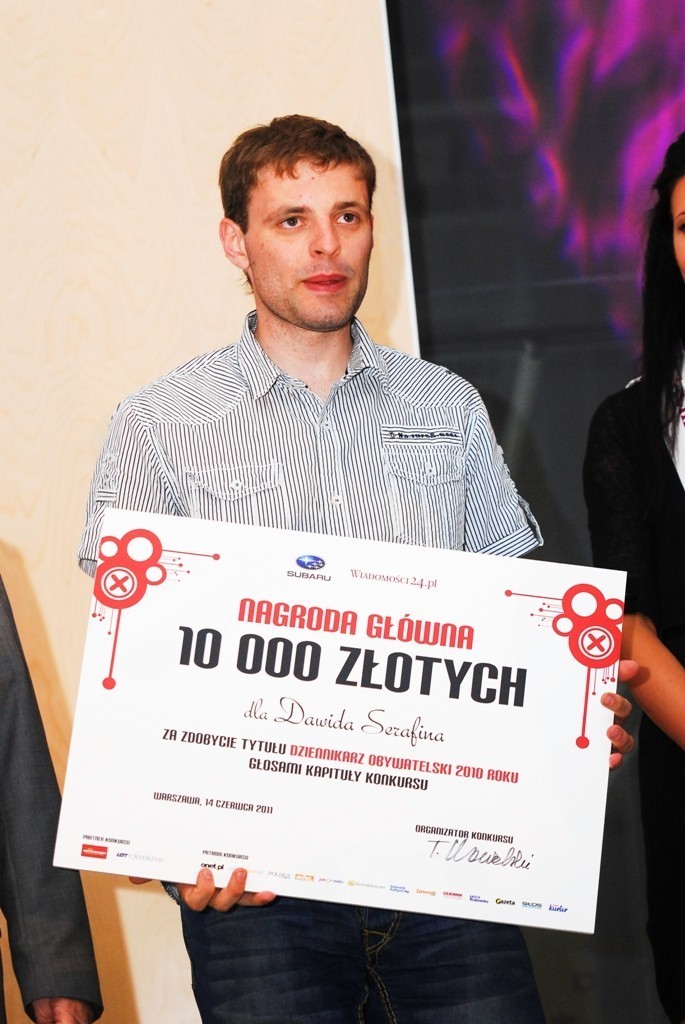 Dawid Serafin Dziennikarzem Obywatelskim 2010 roku [ZDJĘCIA]. Jaworznianin najlepszy według jury