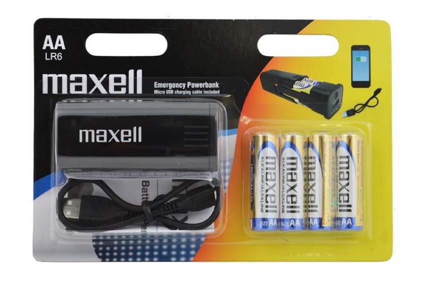 Powerbank Maxell zasilany bateriami AA