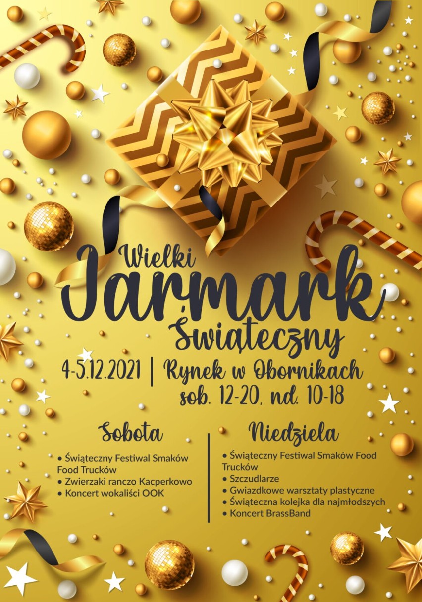 Świąteczny Jarmark Bożonarodzeniowy w Obornikach. Poznajcie program wydarzenia