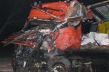 Wypadek w Barszczach. Czołowe zderzenie dwóch tirów [zdjęcia]