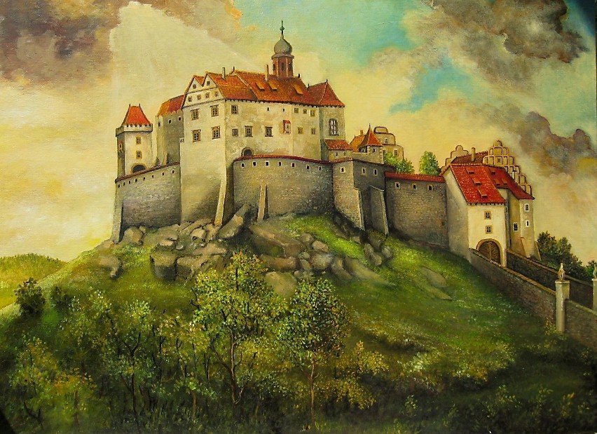 Obraz zamku Gryf w Proszówce,który pozwoliłem sobie...