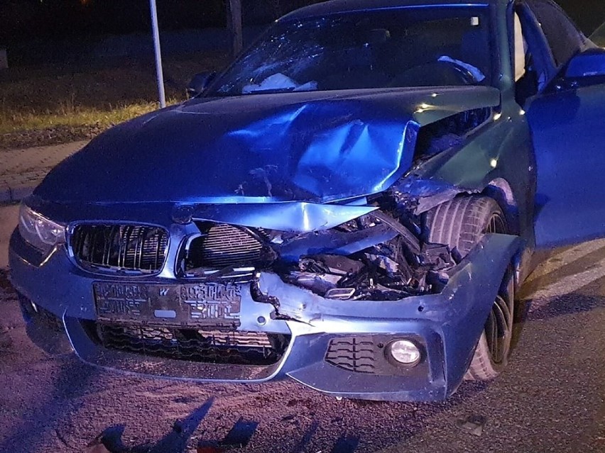 Zderzenie dwóch samochodów w Tenczynku w gminie Krzeszowice