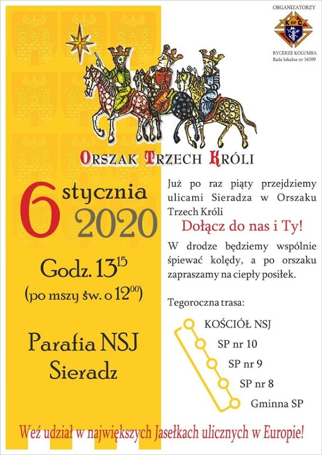 Orszak Trzech Króli 2020. Będzie się działo w Sieradzu i Warcie