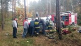 Wypadek w Kolonii Obrowskiej koło Torunia. Jedna osoba ranna [ZDJĘCIA i WIDEO]