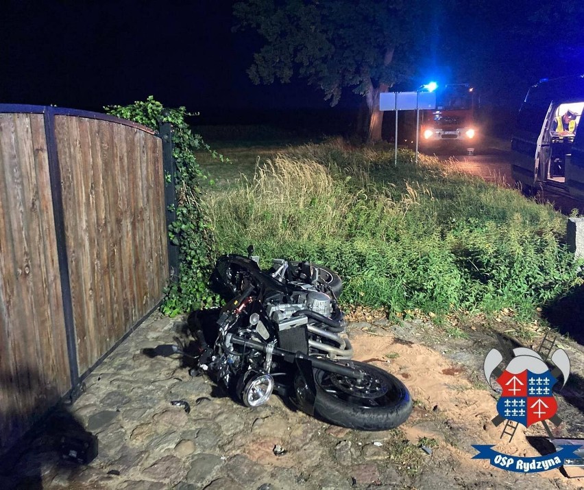 Wypadek motocyklisty w Tarnowej Łące. Mężczyzna trafił do szpitala