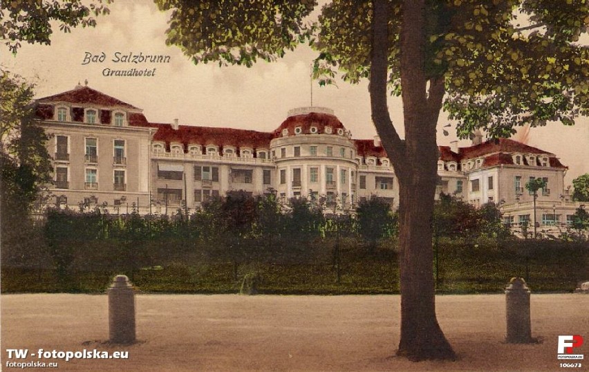 Dom Zdrojowy w Szczawnie-Zdroju na starych widokówkach -  w czasach kiedy był Grand Hotelem