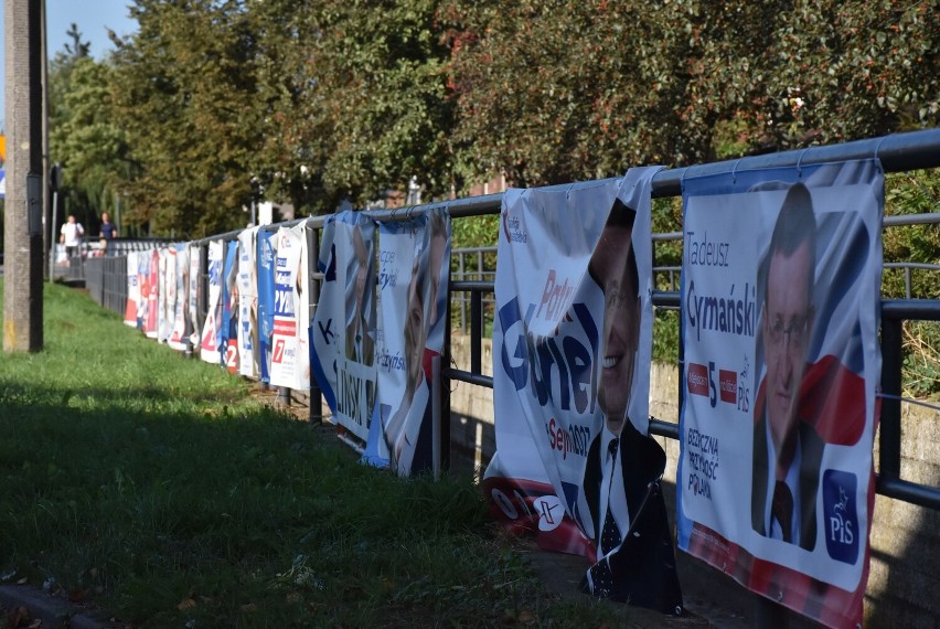 Banery wyborcze niszczone w Malborku
