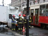 Kolizja na Katowickiej Świętochłowice: zderzenie "dostawczaka" z tramwajem