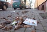 Ulica Drzymały w Opolu jest pełna śmieci