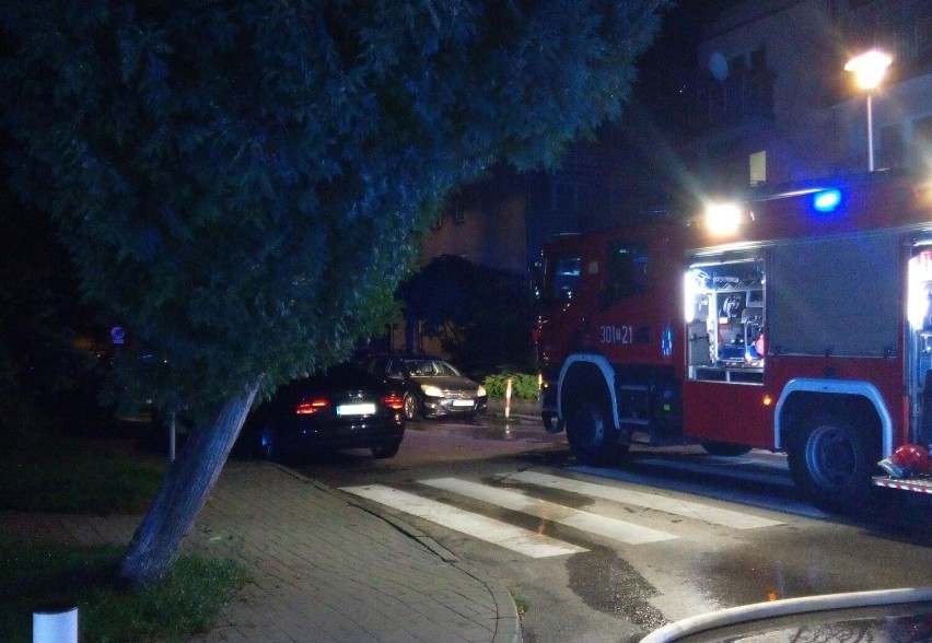 Nocny pożar przy ulicy Zagórskiej w Kielcach
