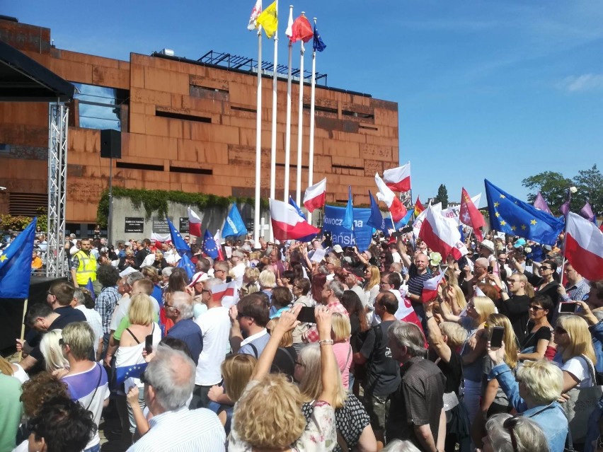 Protest na placu Solidarności w Gdańsku, 22.07.2017