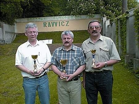 Zwycięzcy turnieju: Tadeusz Pawłowski, Piotr Tyl i Ryszard Kapłon.