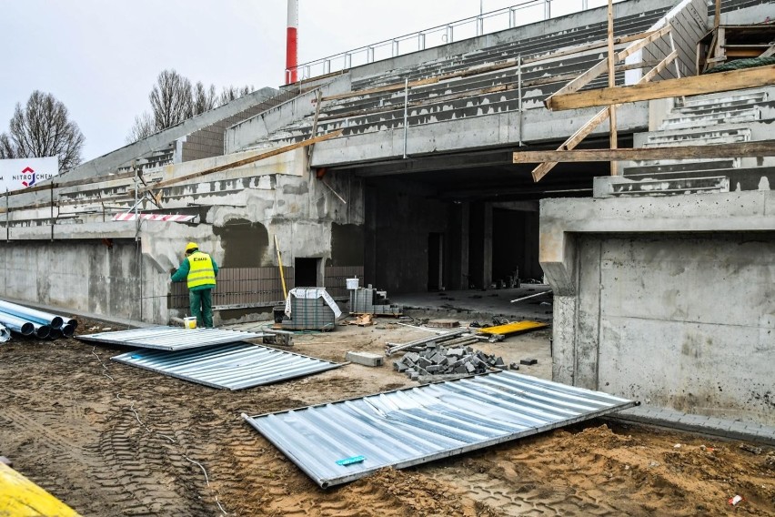 Trwa przebudowa stadionu Polonii Bydgoszcz,a prace wkraczają...