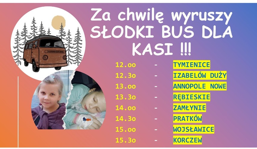 Słodki bus przejechał przez gminę Zduńska Wola. To kolejna akcja dla Kasi Sobczak z Tymienic